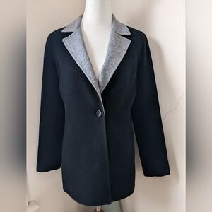 Talbot Women's Black and Gray Coat Size 6